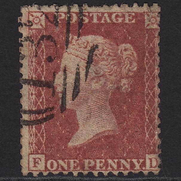 GB QV 1857 1d Rose-red (Plate 46) SG40-C10(1) FD GU Brighton 132