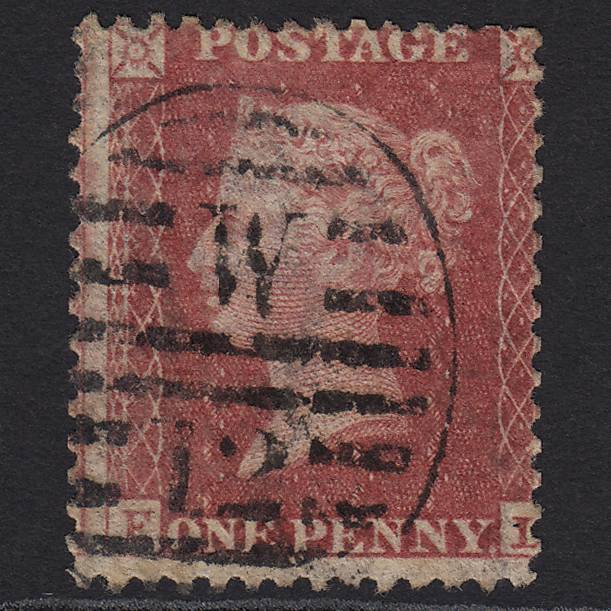 GB QV 1857 1d Rose-red (Plate 36) SG40-C10(1) EL GU London D&S W12 Misperf