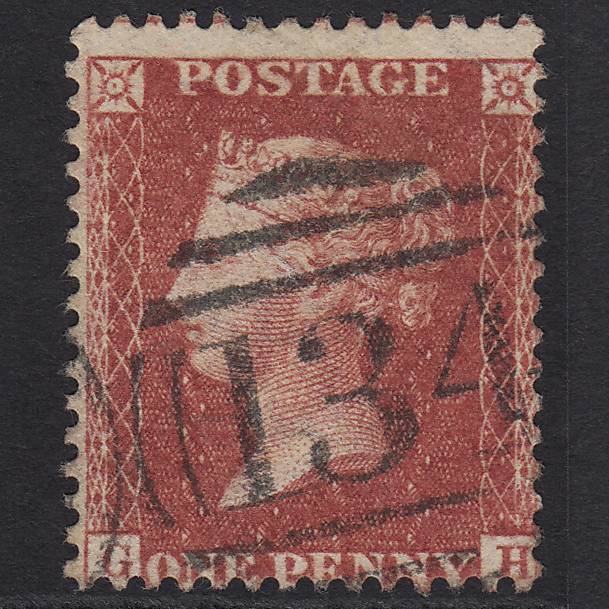 GB QV 1857 1d Rose-red (Plate 41) SG40-C10(1) GH FU Bristol 134 Misperf