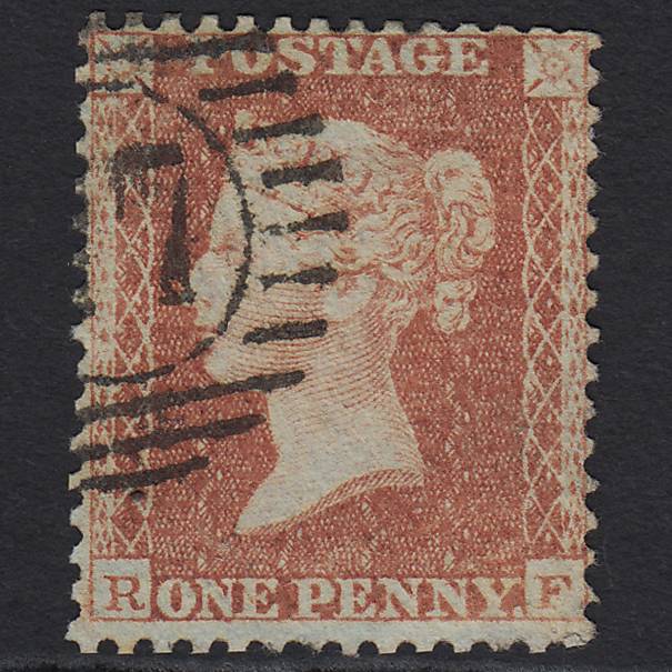 GB QV 1855 1d (Plate 4) SGC6(1) RF GU London D&S Very Worn Impression