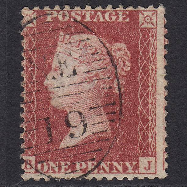 GB QV 1857 1d Rose-red (Plate 58) SG40-C10(1) BJ GU London D&S NE19 Misperf
