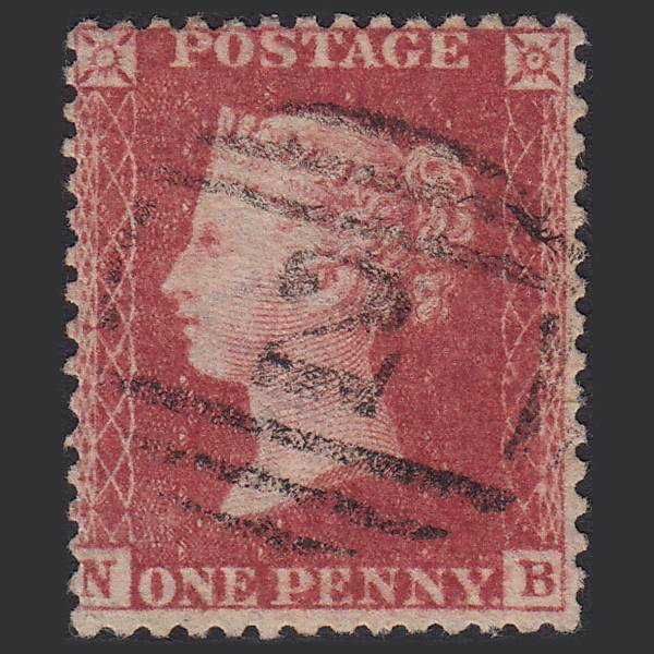 GB QV 1857 1d Rose-red (Plate 60) SG40-C10(1) NB FU Aberystwyth 2