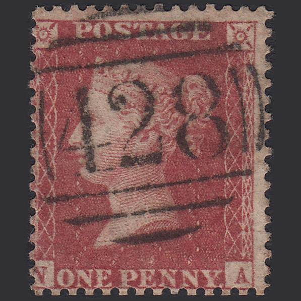 GB QV 1857 1d Rose-red (Plate 59) SG40-C10(1) NA FU Hurst Green 428