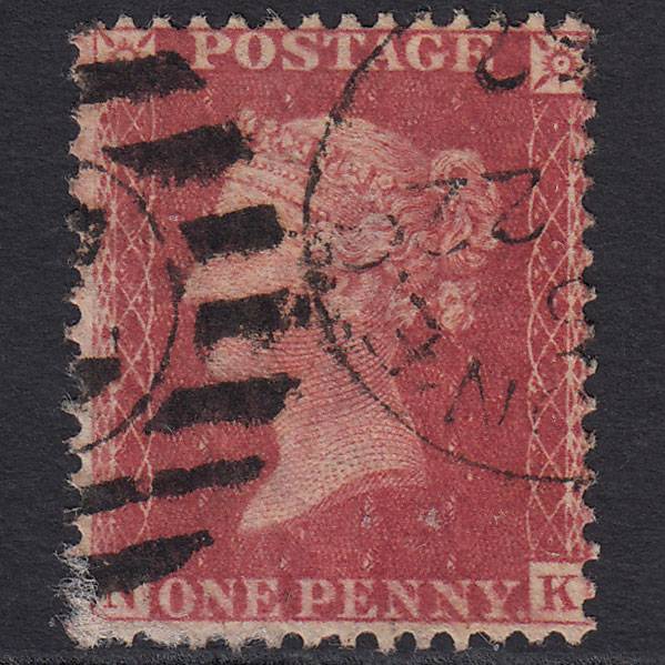 GB QV 1857 1d Rose-red (Plate 60) SG40-C10(1) NK GU London D&S Cancel