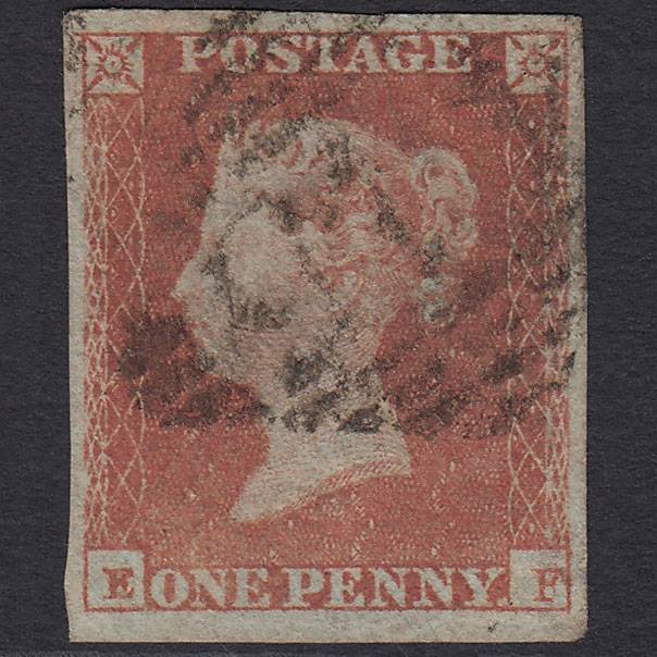 GB QV 1841 1d Red-brown (Plate 92) SG8-B1(1) EF FU 4 Margins Waterford 445
