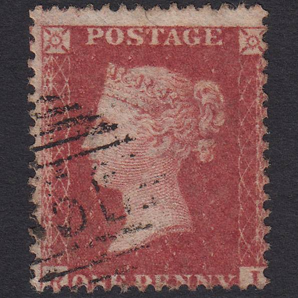 GB QV 1857 1d Rose-red (Plate 58) SG40-C10(1) RI FU Ireland Misperf