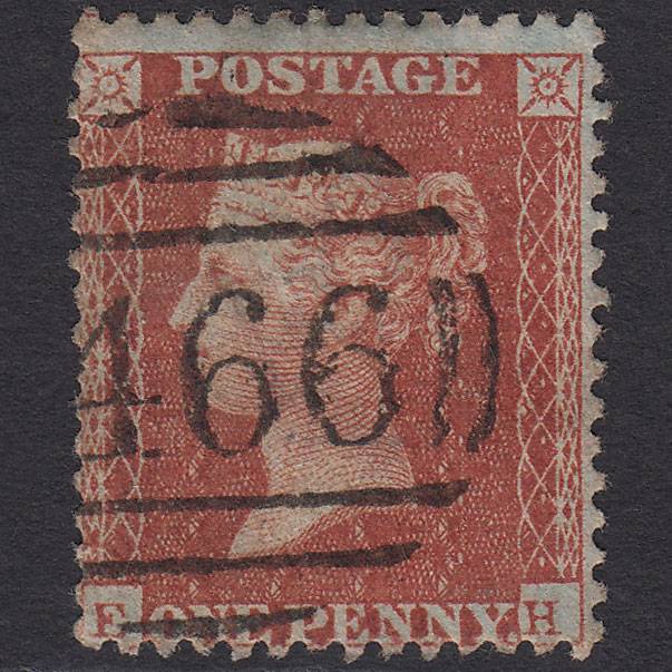 GB QV 1855 1d Red-brown (Plate 1) SGC6(1) EH GU Liverpool 466