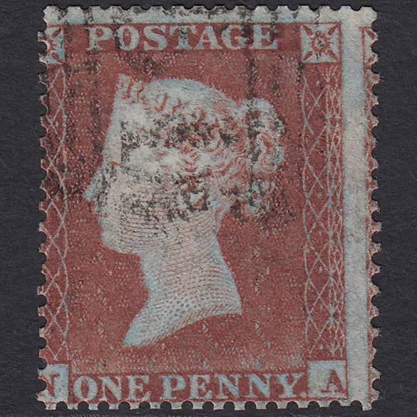 GB QV 1854 1d Red-brown (Plate 173) SG17-C1(1) Ivory Head NA GU Misperf