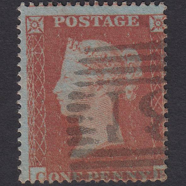 GB QV 1854 1d Red-brown (Plate 176) SG17-C1(1) CH GU Edinburgh 131 Misperf