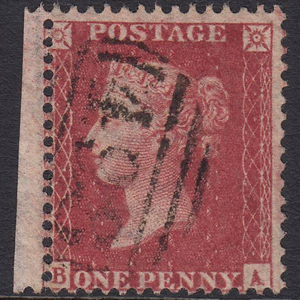GB QV 1857 1d Rose-red (Plate 52) SG40-C10(1) BA FU Manchester 498