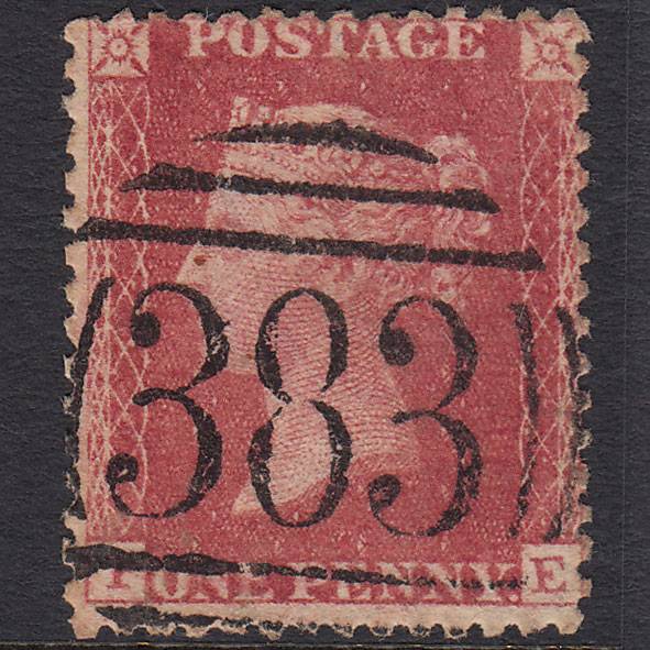 GB QV 1857 1d Rose-red (Plate 67) SG40-C10(1) PE-PF FU Hull 383
