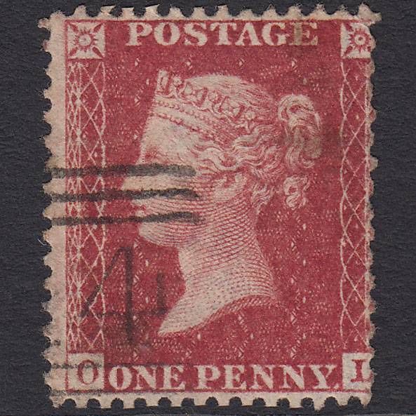 GB QV 1857 1d Deep Rose-red (Plate 47) SG41-C10(4) OL GU Scotland