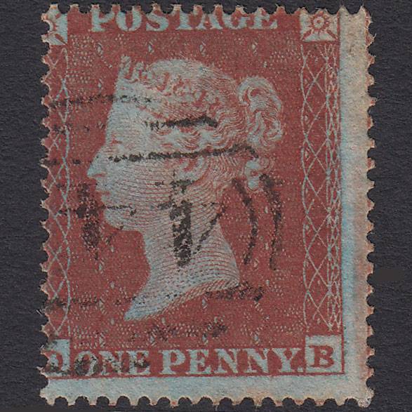 GB QV 1854 1d Red-brown (Plate 194) SG17-C1(1) DB GU Misperf