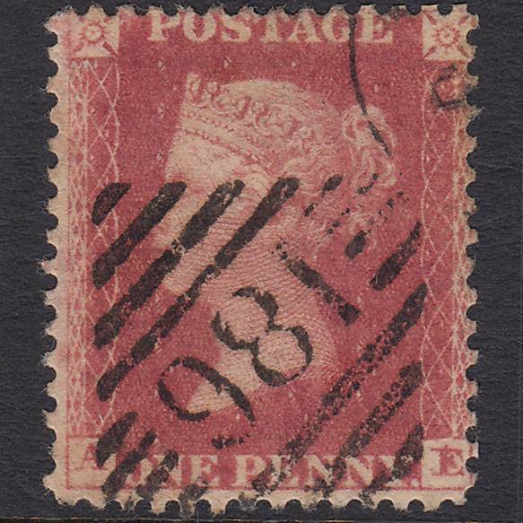 GB QV 1861 1d Plate R16 SGC13(3) AE FU Missing Imprimatur Dublin 186