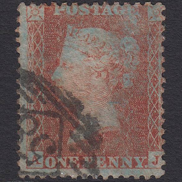 GB QV 1855 1d (Plate 16) SGC6(1) AJ GU Missing Imprimatur London IS 58