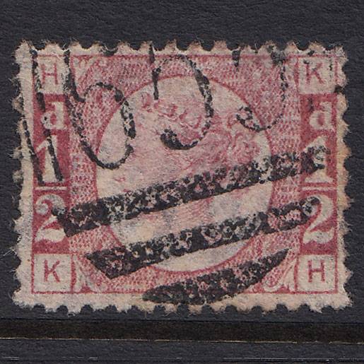 GB QV 1870 1/2d Rose-red (Plate 14) SG48-G4 KH GU Rotherham 655