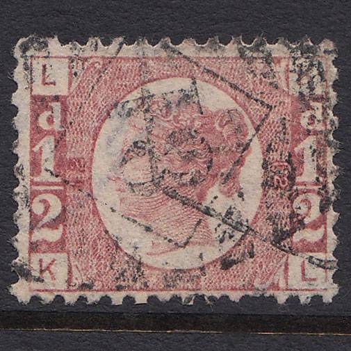 GB QV 1870 1/2d Rose-red (Plate 12) SG48-G4 KL GU London IS 81 81d15