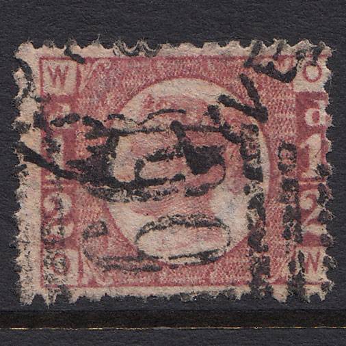 GB QV 1870 1/2d Rose-red (Plate 15) SG48-G4 OW GU Liverpool 466