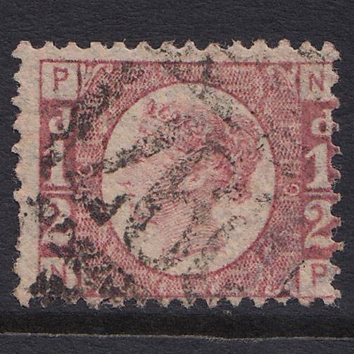 GB QV 1870 1/2d Rose (Plate 10) SG49-G4 NP FU