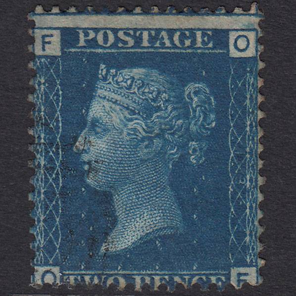 GB QV 1869 2d Blue (Plate 13) SG46-G3 OF GU Light Cancel Misperf