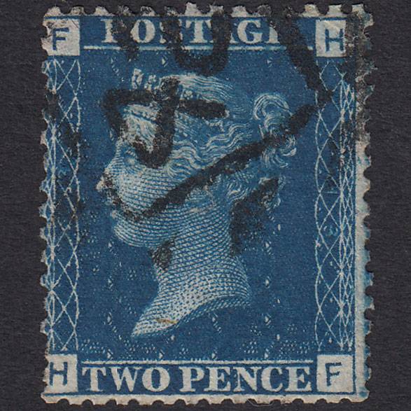 GB QV 1869 2d Deep Blue (Plate 13) SG47-G3 HF GU London IS 42 42d16