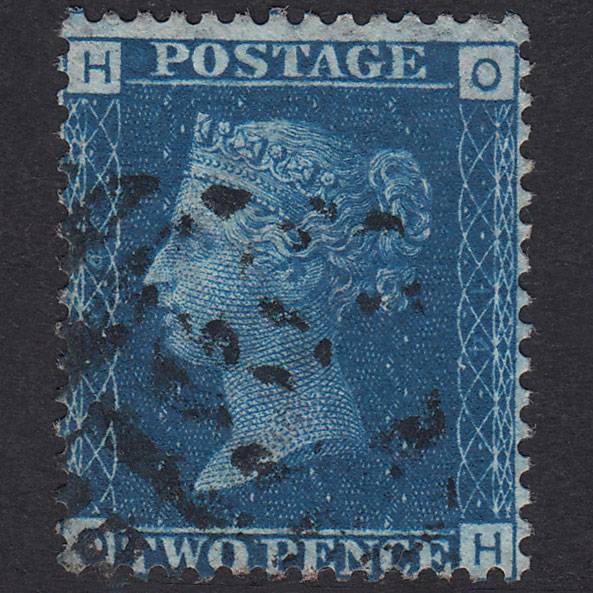 GB QV 1869 2d Blue Plate 14 SG46-G3 OH GU London Is 18