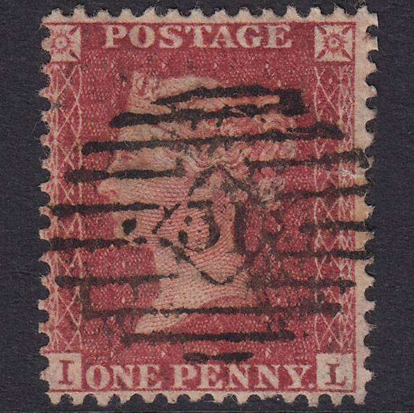 GB QV 1857 1d Rose-Red Plate 47 SG40-C10(1) IL FU London IS 51 51.B