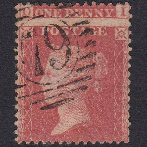 GB QV 1857 1d Plate 49 SG40-C10(1) OI VFU London D&S 79 Huge Misperf