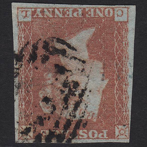 GB QV 1841 1d (Plate 120) SG8-B1(1) CL FU 4M Imperf Watermark Inverted