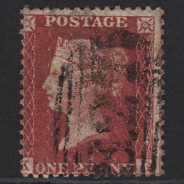 GB QV 1857 1d Rose-red (Plate 60) SG40-C10(1) KG GU Misperf