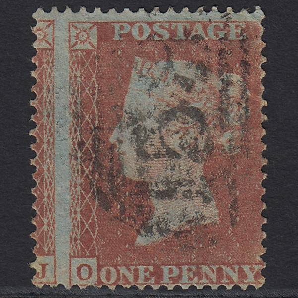 GB QV 1854 1d Red-brown SG17-C1(1) OK GU Cambridge 158 Huge Misperf