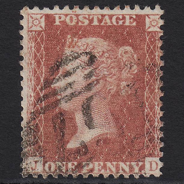 GB QV 1857 1d Rose-red (Plate 47) SG40-C10(1) JD GU Ireland
