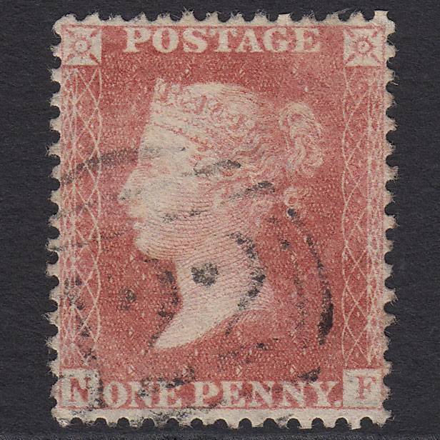 GB QV 1857 1d Pale Rose (Plate 48) SG39-C10(3) NF GU