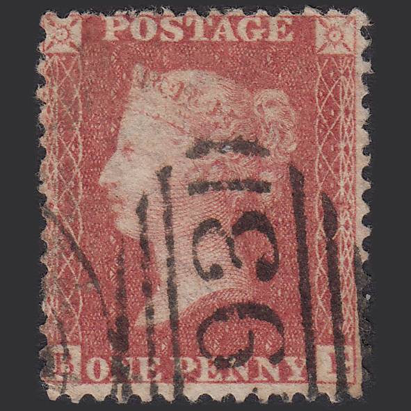GB QV 1857 1d Rose-red (Plate 57) SG40-C10(1) BE FU Maidstone 493
