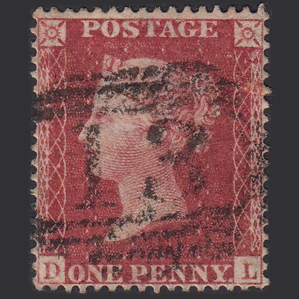 GB QV 1857 1d Rose-red (Plate 49) SG36-C11 DL FU Ambleside 13 Well Centred