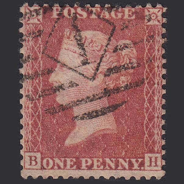 GB QV 1857 1d Rose-red (Plate 46) SG40-C10(1) BH FU London IS 1