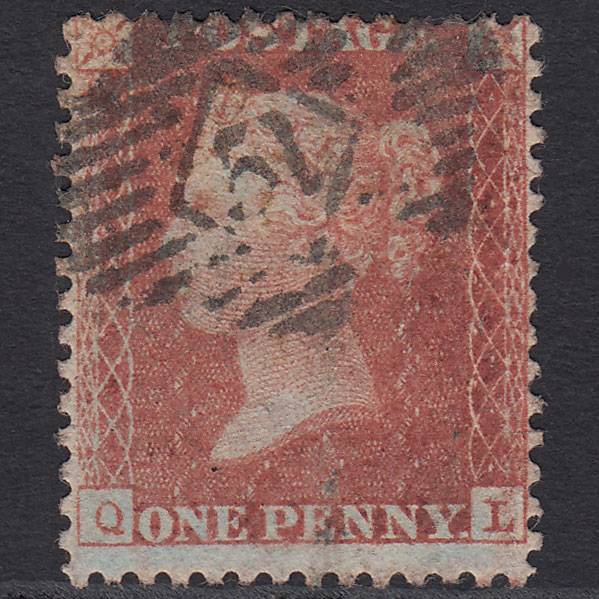GB QV 1856 1d Brick-red (Plate 34) SG30-C8(2) QL FU London IS 51 51.a