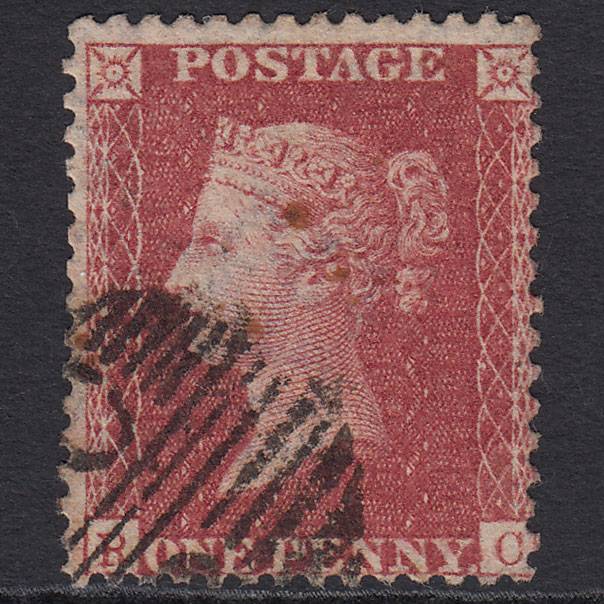 GB QV 1857 1d Rose-red (Plate 47) SG40-C10(1) RC GU London D&S Cancel