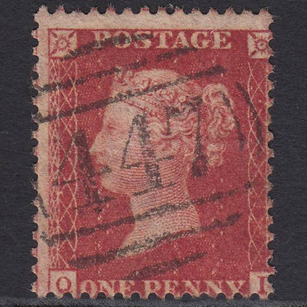 GB QV 1857 1d Rose-red (Plate 36) SG40-C10(1) QI FU Leeds 447 Misperf