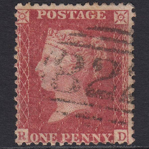 GB QV 1857 1d Rose-red (Plate 66) SG40-C10(1) RD GU Uckfield 822
