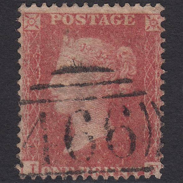 GB QV 1857 1d Pale Rose (Plate 36) SG39-C10(3) IF FU Liverpool 466