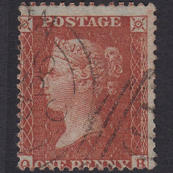 GB QV 1855 1d Red-brown (Plate 15) SG24-C3(1) QB FU Newport 561