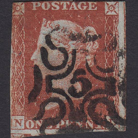 GB QV 1841 1d Red-brown (Plate 38) SG8-B1(1) Ivory Head ND GU No.5 in MX