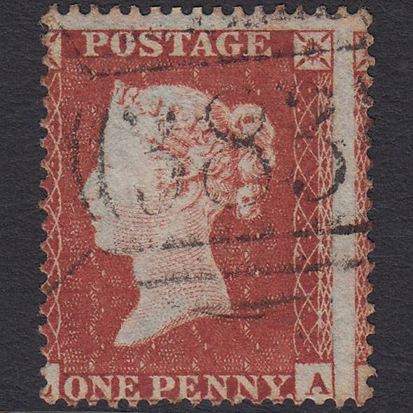 GB QV 1854 1d (Plate 203) SG17-C1(1) LA GU Hull 383 Spoon Large Misperf