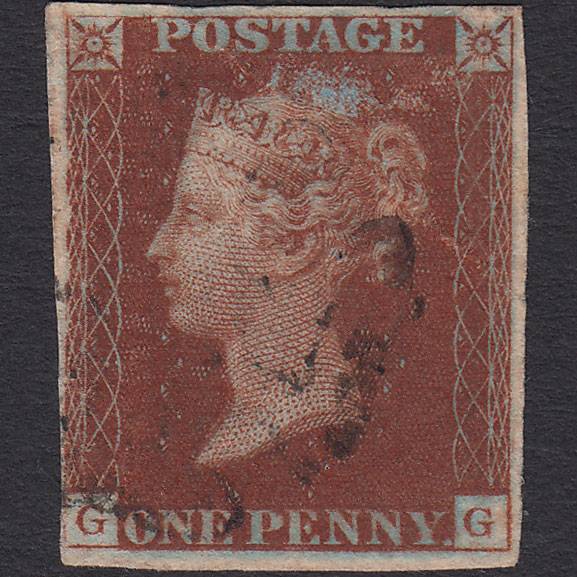 GB QV 1841 1d Deep Red-brown (Plate 15) SG10-B1(4) GG GU 4M Maltese Cross