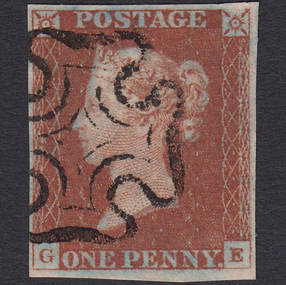 GB QV 1841 1d Red-brown (Plate 27) SG8-B1(1) GE VFU Maltese Cross