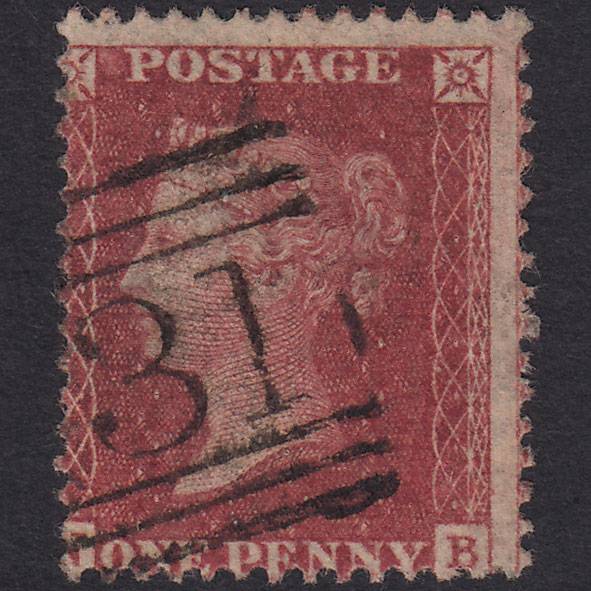 GB QV 1857 1d (Plate 52) SG41-C10(4) NB FU Edinburgh 131 Misperf