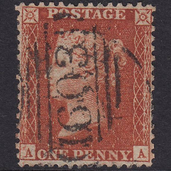 GB QV 1856 1d Plate 44 SG29-C8(1) AA GU Oxford 603 Perfect Centring