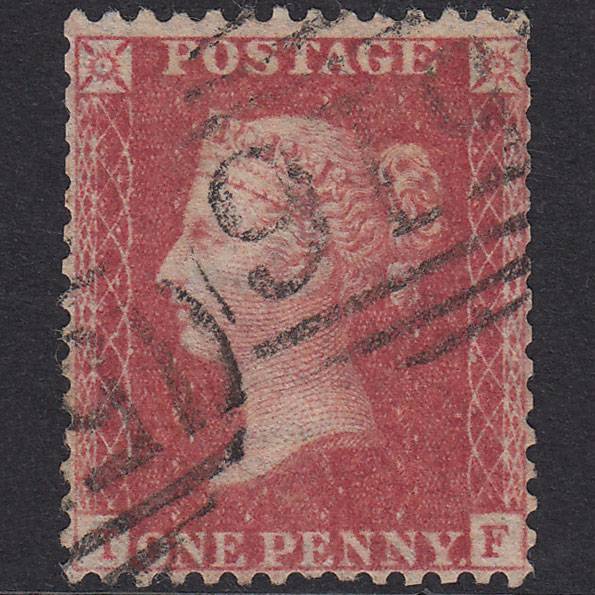 GB QV 1857 1d Rose-Red Plate 42 SG40-C10(1) TF GU Marlborough 516
