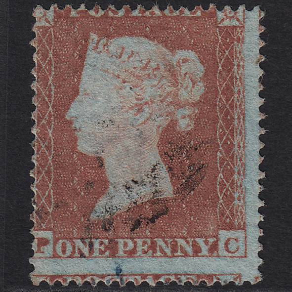 GB QV 1854 1d Brick-red (Plate 167) SG17-C1(3) PC VFU Misperf